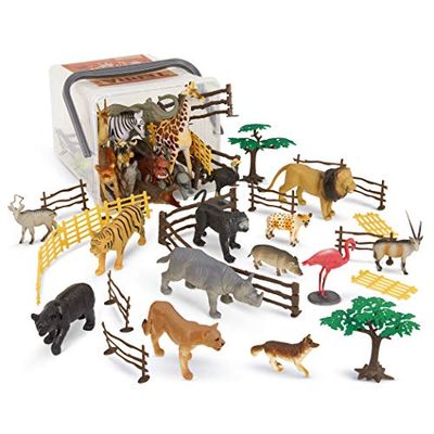 Battat- Terre par Animaux de la Jungle en Seau AN2770Z, Couleur Unique