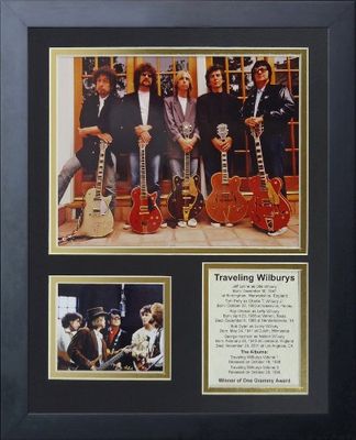 Legends Never Die "Traveling Wilburys" ingelijste fotocollage, 11 x 14-inch, zwart