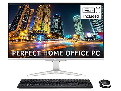 Acer Aspire C27-1655 All-in-One PC - (Intel Core i5-1135G7, 8 GB, 1 TB HDD and 256 GB SSD, NVIDIA MX330, 27 inch Full HD Display, Wireless Keyboard and Mouse, Windows 10, Silver)