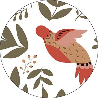 Bonateks, Ronde digitaal bedrukte muismat, antislip onderkant, voor kantoor en thuis, diameter: 22 cm