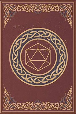 RPG Journal: for pen and paper role players | mixed paper (ruled,dot graph, hex) | perfect for campaign planning, game notes, character blue booking ... | celtic ornament with dice cover - red/ blue