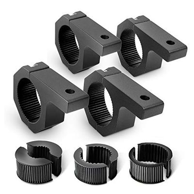 Nilight Lot de 4 supports de montage avec colliers de serrage pour éclairages LED tout-terrain, 2,5 cm/3,8 cm/4,4 cm/5,1 cm, pour pare-buffles, quads, véhicules utilitaires tout-terrain et camions