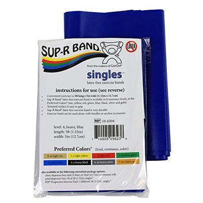 Trainingsband / Gymnastikband, Länge 1,5 m, Sup-R Band® - latexfrei, blau (schwer)