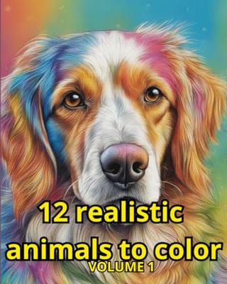 12 realistic animals to color