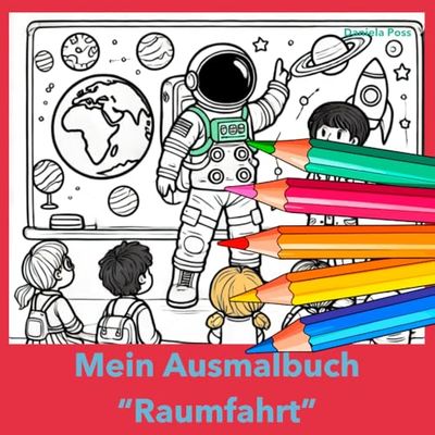 Mein Ausmalbuch - Raumfahrt: Entdecke Planeten, Raketen und das Leben im All – Male dein eigenes Universum!