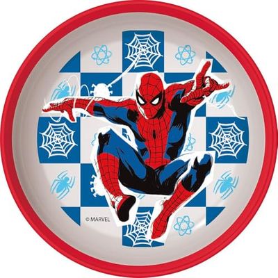 TataWay in viaggio si cresce Bol pour Enfant Disney Spider-Man Spider-Man en Plastique Rouge et Blanc avec Base antidérapante