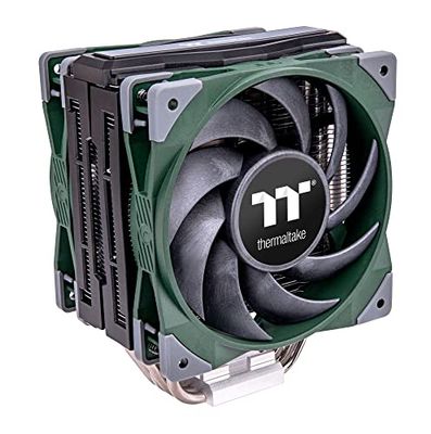 Thermaltake Toughair 510 Racing Green CPU-Cooler | 2 low noise 120mm PWM Fans | Intel and AMD Socket | LGA-1700 compatible | gray/green