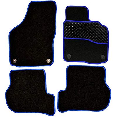 Sakura DD0490BU Tailored, Black, Set Of 4 Car Mats