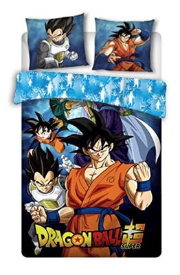 DRAGON BALL - Parure de lit 140x200cm Dragon Ball Super 'Coton BIO'
