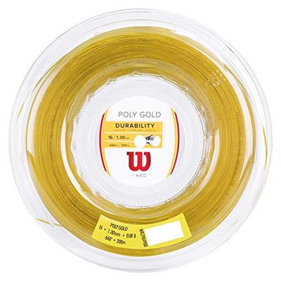 Wilson Poly Gold Tennis String, Racket Unisex-Adult, Arancione, 16G