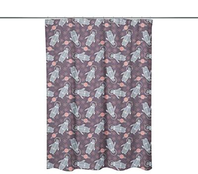 Bonamaison Digitally Printed Shower Curtain, 1 Piece 150x200 Cm - Designed And Manufactured in Turkey