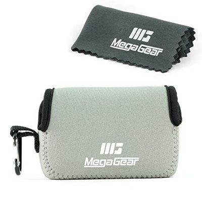 MegaGear ''Ultra Light'' Neoprene Sacchetto della Cassa della Macchina Fotografica con moschettone per Samsung WB350F (Grigio)