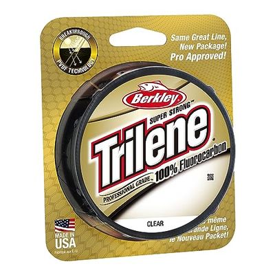 Berkley Trilene Sedal de fluorocarbono para pesca, cor transparente, tamanho 6 lbs/0,25 mm