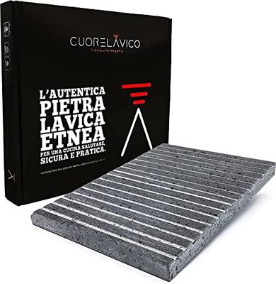 CUORE LAVICO - PIASTRA REFRATTARIA SU MISURA IN PIETRA LAVICA PERSONALIZZABILE PER PIZZA O BARBECUE - PIASTRA SU MISURA BBQ O FORNO - MADE IN ITALY migliore della pietra Ollare