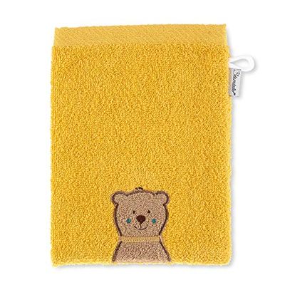 Sterntaler Washandschoen beer Ben, maat: 21 x 15 cm, geel