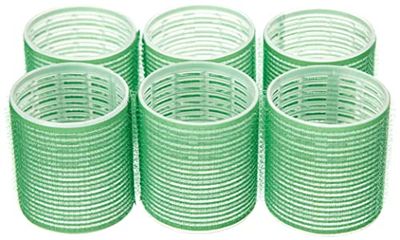 Fripac-Medis Le Coiffeur Self-Holding Hair Rollers Diameter 60 mm [Bag of 6] Green