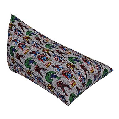 Marvel Pouf Poire pour Enfants - Tissu 100% Polyester, Rembourrage en Mousse de polyuréthane, Housses Amovibles et zippables, 109 cm (L) x 70 cm (P) x 65 cm (H) - Multicolore