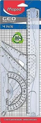 Maped 242767 – Kit of 4 Pieces (Ruler + Triangle + Square + Carrier), Units Contained: 1