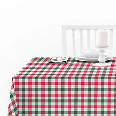 Doge Milano Nappe avec impression numérique, 100% Made in Italy Nappe antidérapante pour salle à manger, lavable et antitache, modèle de Noël - Rosora, cm 140x140