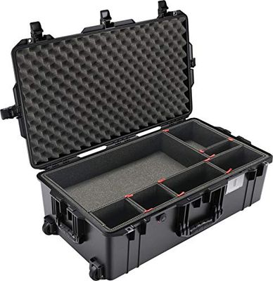 Pelican Air 1615 Étui avec intercalaires Trekpack Édition 2020 avec loquets à Bouton-Poussoir Noir.