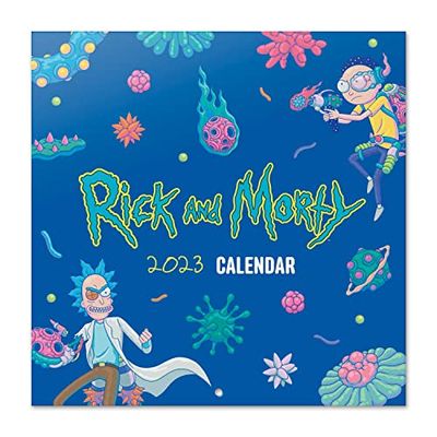 Grupo Erik, Calendario Rick y Morty 2023, Calendario 2023 pared con certificado FSC, Calendario mensual, 30x30 cm, Producto con licencia oficial, CP23015