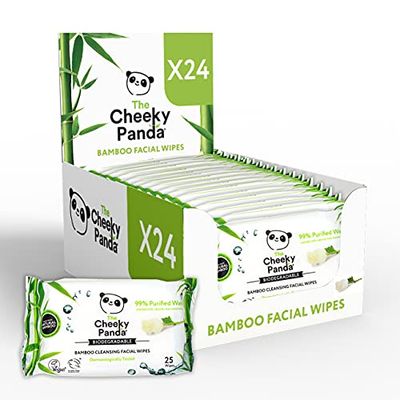 The Cheeky Panda Salviette Struccanti Profumate alla Rosa Vegano | 600 Pezzi | Fatto al 100% di bambù sostenibile | Formula e ingredienti naturali