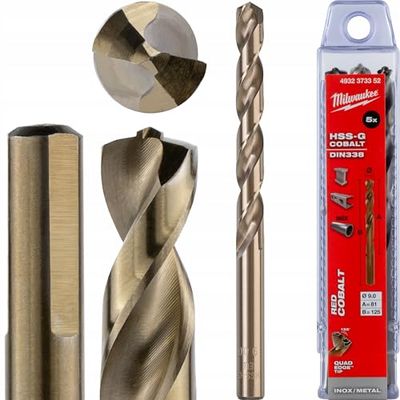 Paquete brocas RED HELIX HSS - G Co.9.0x125-5uds