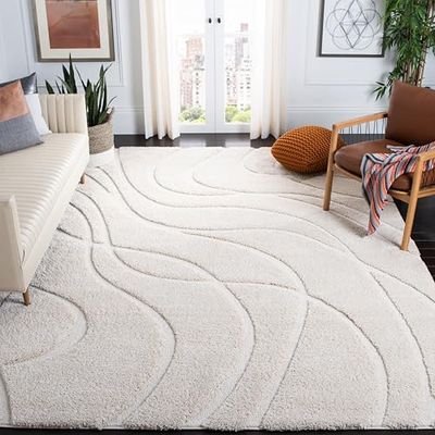 Safavieh Shag coleção, polipropileno, creme/creme, 8' x 10'