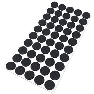 Adsamm® / 50 x feltrini autoadesivi/Nero/ø 20 mm/Rotondo/piedini per mobili in feltro da 3.5 mm di spessore/pad protettivi per arredi