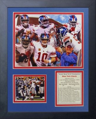 Legends Never Die "2011 New York Giants super Bowl Champions cornice foto collage, 11 x 35,6 cm