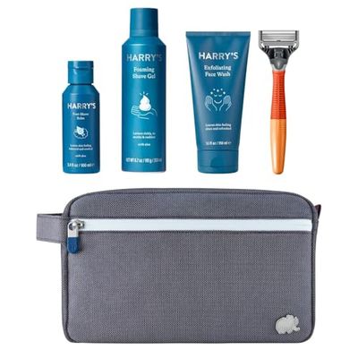 Harry's Essentials Gifting Bundle - Includes Men's Razor, Shaving Gel, After Shave Balm and Face Wash