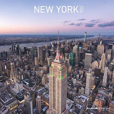 Alpha Edition Calendario 2024 da muro NEW YORK, 12 mesi, 30x30 cm