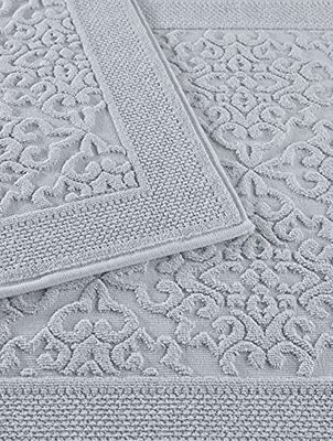 Questo Casa Lot de 2 Serviettes de Bain, 8/2 Jacquard peigné Compact Aegean 800 g/m2, 60 x 50 cm (1 pièce), 60 x 100 cm (1 pièce), Gris