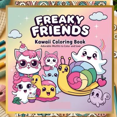 Freaky Friends Kawaii Coloring Book: Adorable Misfits to Color and Love: Bring These Unique and Adorable Misfits to Life with Color
