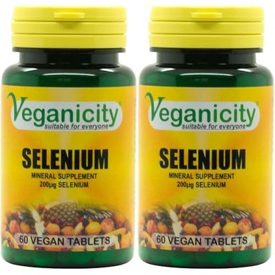 Veganicity Selenium 200µg : Antioxidant Mineral : 60 Tablets (Pack of 2)