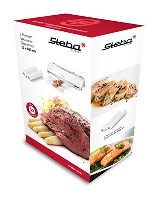 Steba 2 Folienrollen 20 x 600cm 2 Premium Vacuum Film Rolls 20 x 600 cm