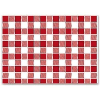Garcia de pou Sets De Table "Vichy Rouge" 48 G/M2 31X43 Cm Blanc Cellulose - 500 unités