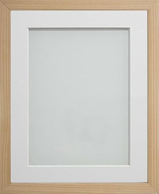 Frame Company Webber Beech with Off-White Mount, 16x12 for 12x8 inch