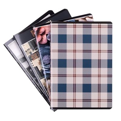 gimboo Quaderno scolastico/formato A5 80/80 fogli a quadretti/misto, confezione da 4 pezzi, motivi assortiti/per bambini per la scuola elementare, con bordo/biglietti bianchi/blu a quadretti