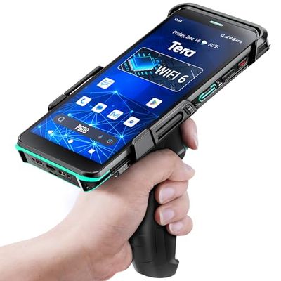 Tera Scanner de Codes-Barres Android 11 PDA avec poignée Pistolet Wi-FI 6 Mobile Portable 6 Pouces Processeur Qualcomm Moteur de Scan HS7 Indice de Protection IP67 4+64 Go Charge Rapide QC 3.0 P600