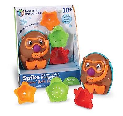Spike, el erizo para practicar la motricidad fina - los amigos de la bañera, 4 piezas, 2+ años, juguetes didácticos para niños pequeños, juguetes para bebés, bañera para niños, juguete para la bañera