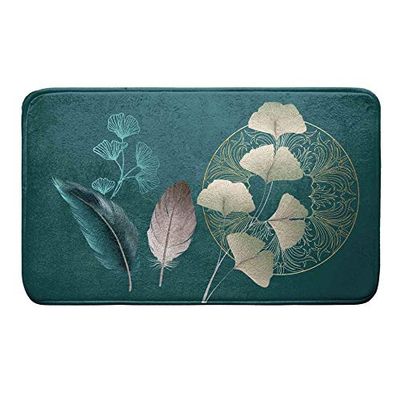 DOUCEUR D'INTERIEUR GINKOBLUE - Alfombrilla de baño, Multicolor, 45 x 75 cm