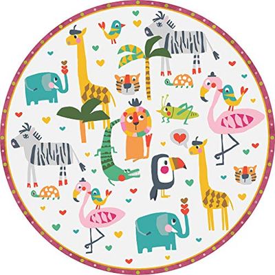 vilber Selva Color 10 tapijt vinyl kinderen dieren 3330 rond, diameter 155 cm
