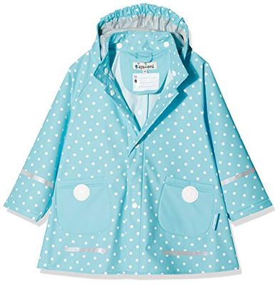 Playshoes Meisjesregenjas met stippen, turquoise, 86 cm