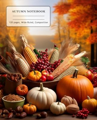 Autumn Notebook: 120 Pages, Wide-Ruled, Composition
