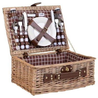 Cesta De Picnic 4 Servicios Marron