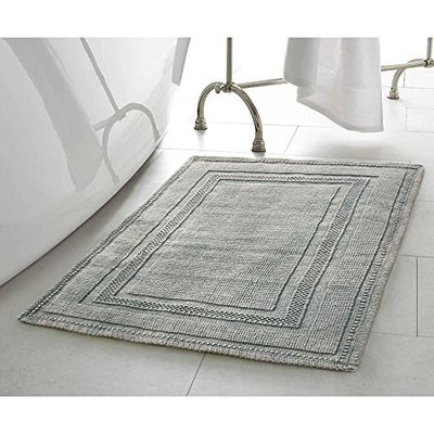 Jean Pierre – Lot de 2 Tapis de Bain en Coton délavé à la Pierre, décoration de Salle de Bain, Lavable en Machine, très absorbants, Dimensions 43,2 x 61 cm et 53,3 x 86,4 cm, Beige délavé
