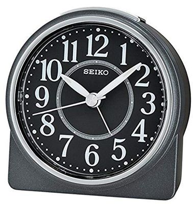 Seiko Wekker kunststof sluipende seconde, zwart, Wekker