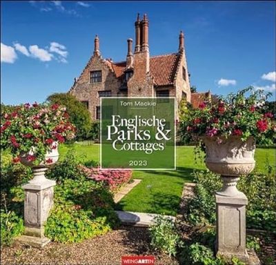 Calendario inglese Parks & Cottages 2023 Calendario da parete con 12 romantiche foto di cottage inglesi colorata, calendario fotografico quadrato