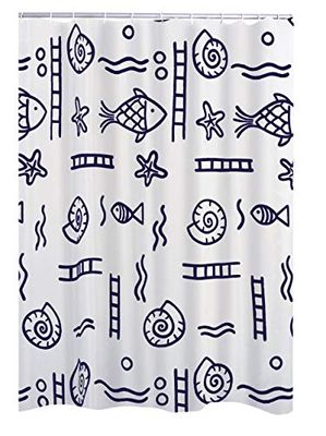RIDDER Neptune 461130-350 Cortina de duche (120 x 200 cm), cor azul